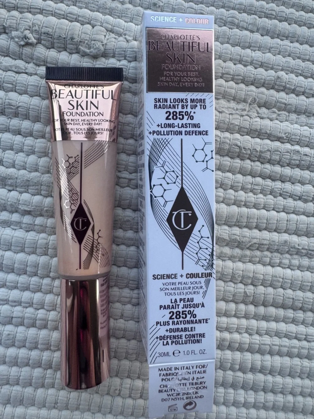 Charlotte Tilbury Beautiful Skin Foundation 1 Neutral 30ml Full Size NIB